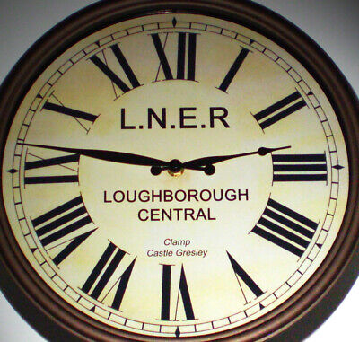 London North Eastern Railway LNER Style Clock, Loughborough Central Station.
