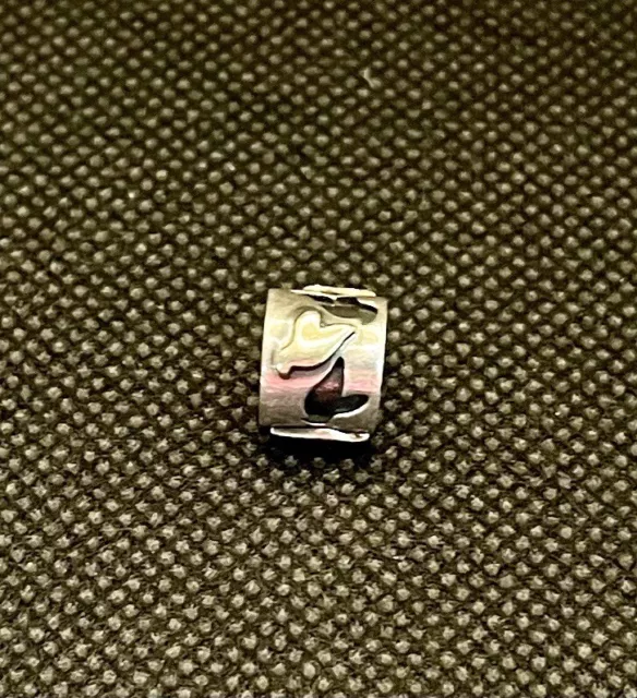 Genuine PANDORA (retired) 14ct Gold & Silver Love Birds/Doves Charm #790415