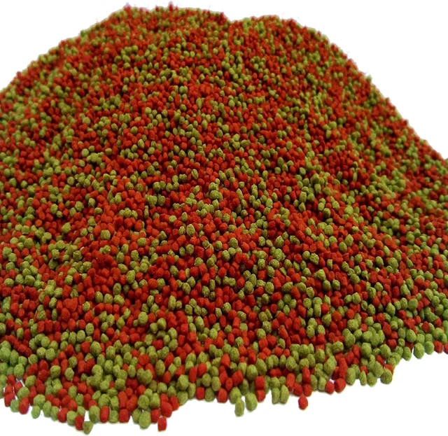 Pellets, 1/32" Green/Red Floating Green GRO & Color Enhancing for Tropicals, Koi