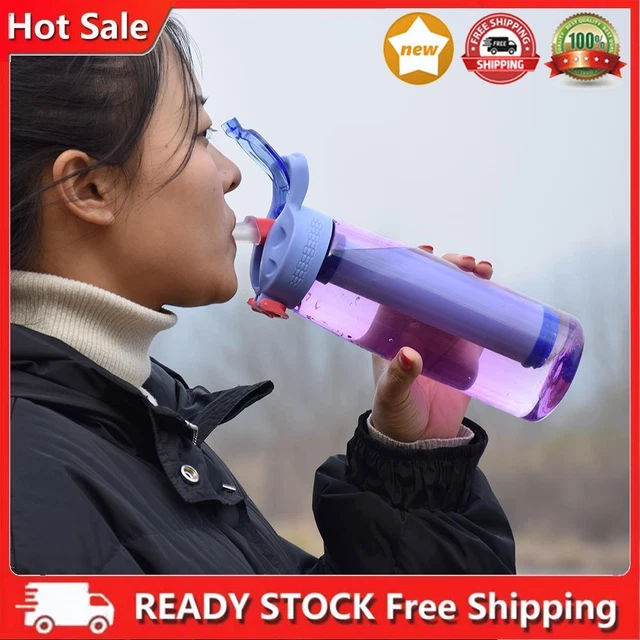 Bollitore acqua grande capacità 650 ml bottiglia filtro palestra esterna agitatore (viola)