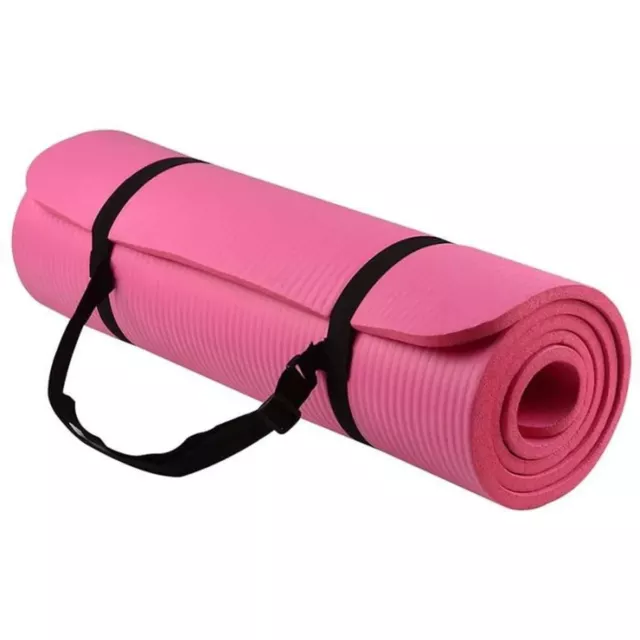 Tapis de sol, rose Tapis de Yoga antidérapant NBR, 15mm, pour équipement de Fitn