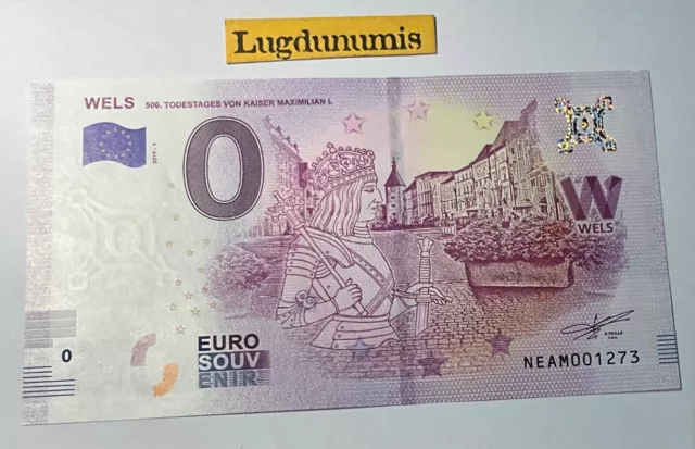 Billet 0 Euro Wels 2019-1 - euro souvenir touristique