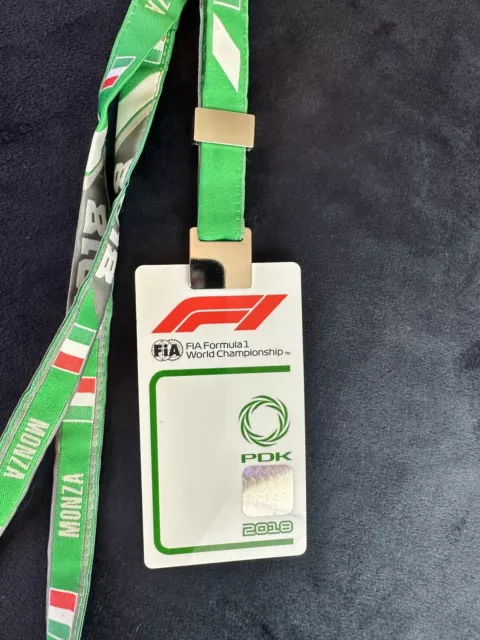 F1 Mercedes Team Paddock Pass Italian GP 2018 - Lewis Hamilton Team Pass - Rare!