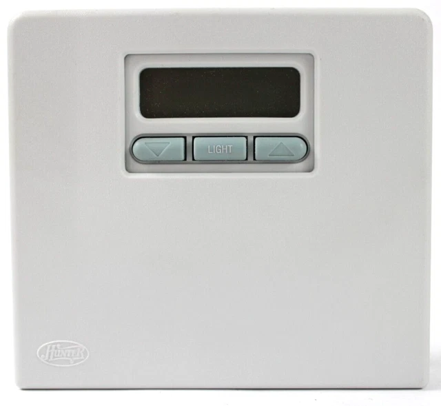 HUNTER SET AND Save Programmable Thermostat Week and Sat Sun Indiglo