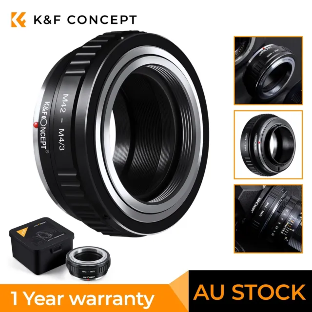 K&F Concept Lens Adapter M42 Lens to Micro43 MFT Camera for Olympus PE Panasonic