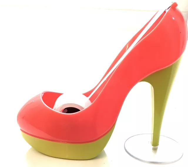 Schoth Magic Shoe Tape Dispenser High Heel Stiletto Pink And Neon Yellow