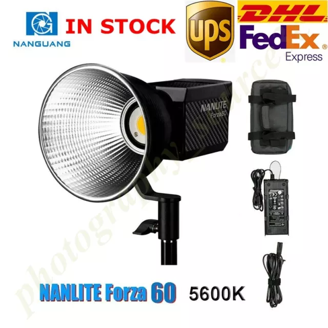 DHL NanGuang NANLITE Forza 60w LED Photographic Lighting Fill COB Light 5600K