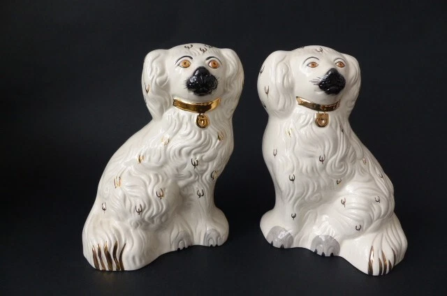 Vintage Pair - Royal Doulton Wally Dogs / Mantle Dogs / Spaniels