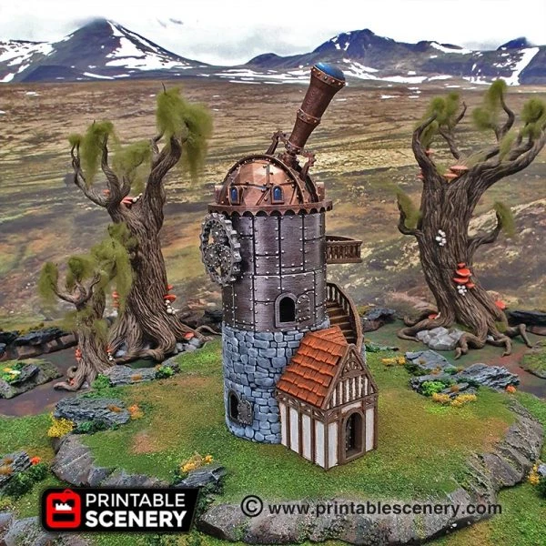 OBSERVATORY BY PRINTABLE Scenery 3D Printed Tabletop RPG Scenery OBSERVATORY BY PRINTABLE Scenery 3D Printed Tabletop RPG Scenery