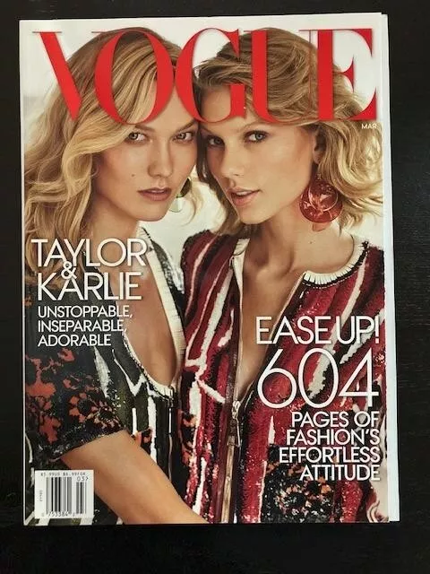 March 2015 USA Vogue Magazine Taylor Swift and Karlie Kloss cover