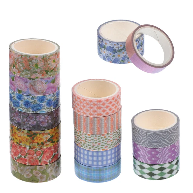 17 rouleaux de ruban de motif de fleur délicat bricolage de la main de la main 9