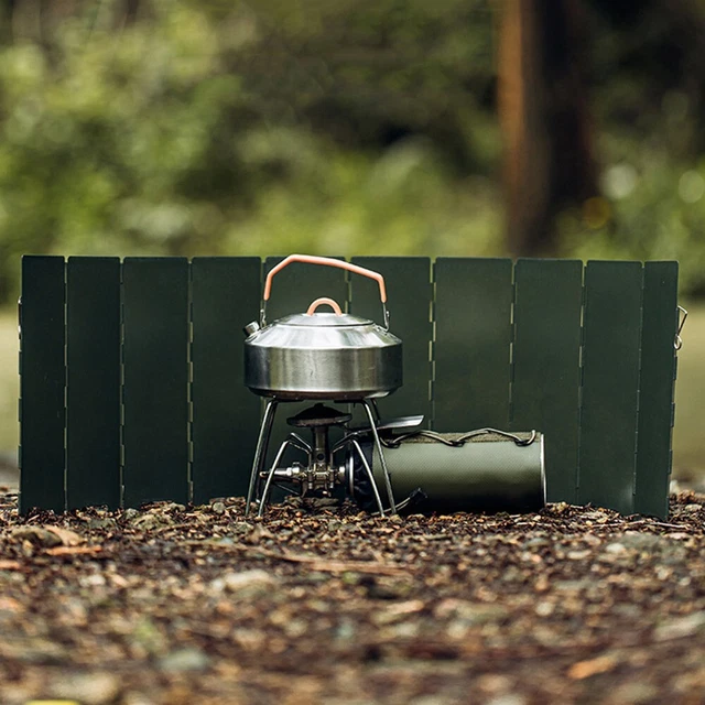 Pare-éclaboussures Pliant Pour Cuisinière - Aluminium - 15 Plaques - Pour Camping, Cuisine, Pique-nique - Sac Inclus