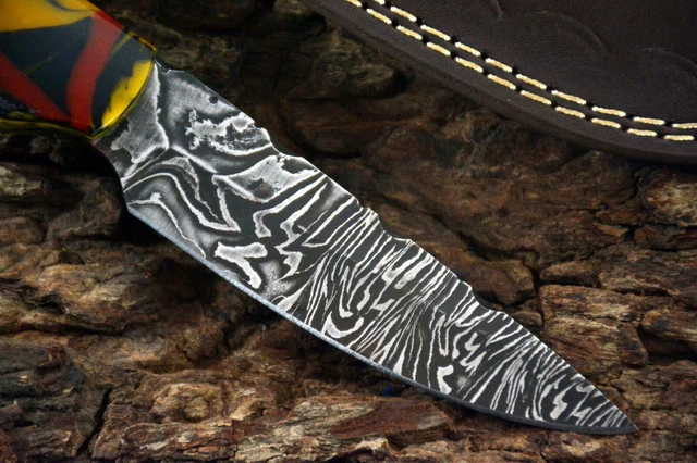 Custom 8.3"OAL Hand Forged Damascus Steel Hunting Knife Handmade (Z517) 5
