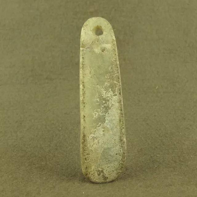 Fancy With Carved Chinese Antique Hongshan Culture Jade Shovel Shaped Pendant