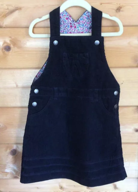 BNWT Jojo Maman Bebe Cord Navy Dungaree Dress Age 4-5 Years RRP £20.00