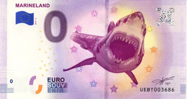 06 ANTIBES Marineland 4, 2019, Billet Euro Souvenir