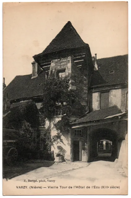 CPA 58 - VARZY (Nièvre) - Vieille Tour de l'Hôtel de l'Ecu - E. Barrat, Phot
