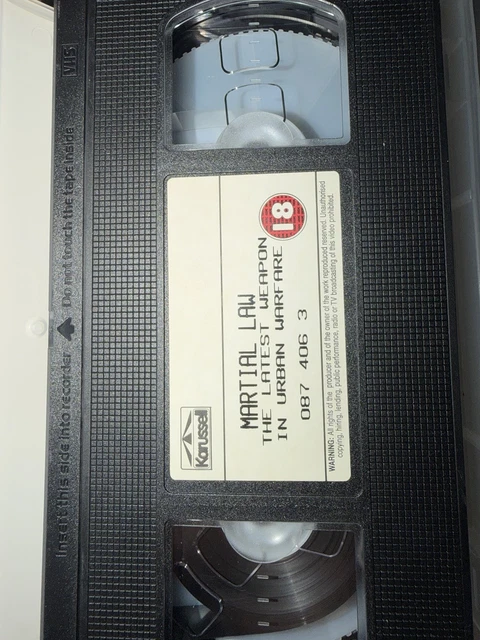 KONUSSEL MARTIAL LAW VHS PAL 18 Action Martial Arts Chad McQueen ...