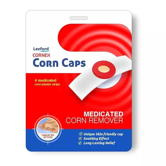 Leeford Cornex Corn Cap Corn Remover for Feet Corn Cap Bandage 2 Pack x 20 OR 40