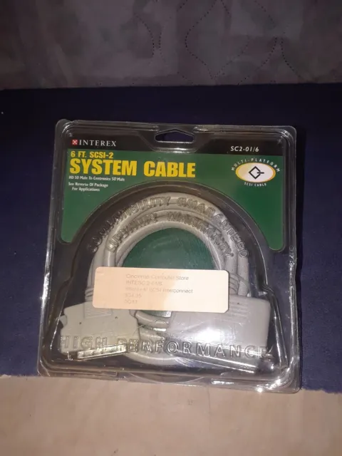 Interex 6 Ft Scsi-2 System Cable New