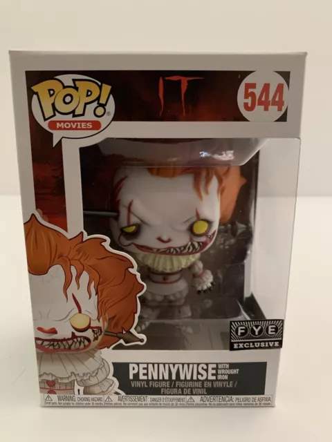 Funko Pop Movies #544 Pennywise with Wrought Iron FYE Exclusive It Horror Movie