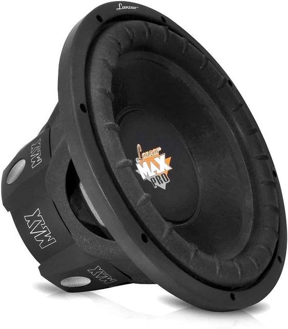 Lanzar 6.5” Car Subwoofer Speaker - Black Non-Pressed Paper Cone, Aluminum...