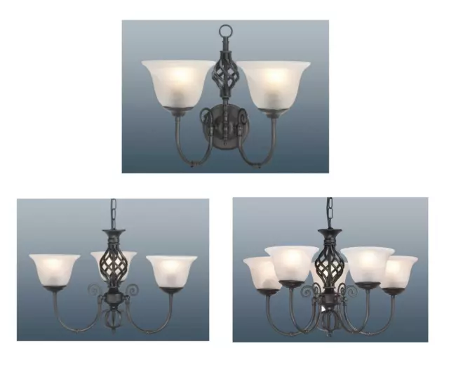 Black Classic Chandelier Ceiling Lights And Wall Lamps Glass Shades
