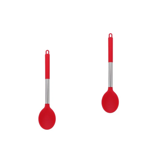 Utensilio de cocina antiadherente ensalada de silicona cuchara girador de silicio utensilio cuchara de mesa