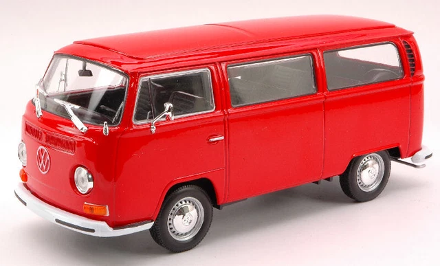 Miniature Voiture VW T1 Love Bus Welly 1:39 - Couleur Aléatoire, Neuve, Made In Germany