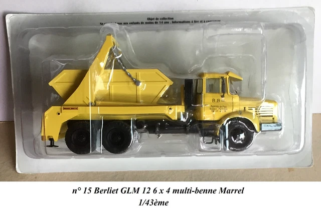 Berliet - GLB 5b 4X4 Benne Marrel 1955 - Modèle Presse - 1/43 - Autos