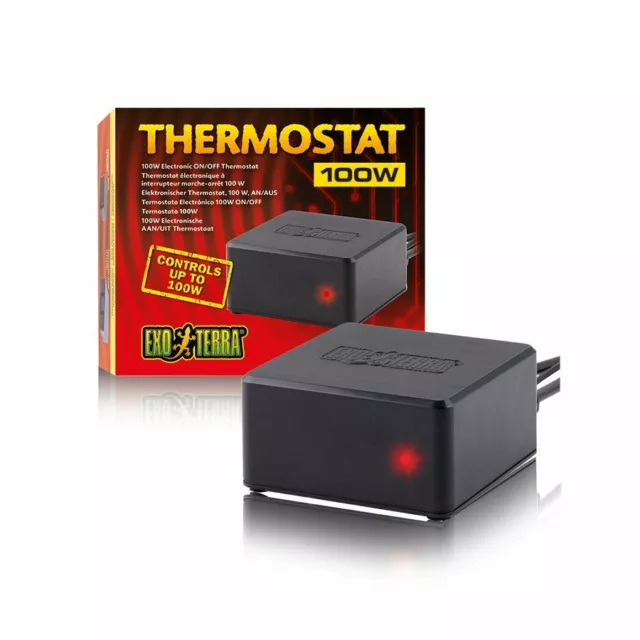 Exo Terra PT2456 Thermostat mit Fernsensor bis 100 W Steuerung für Heizelemente