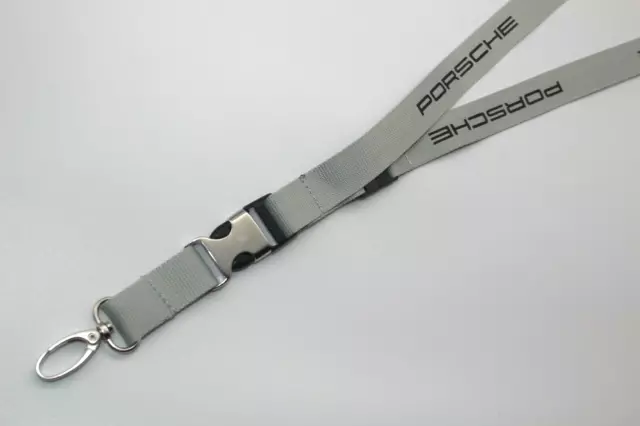 Porsche 911 GT3 Carrera Schlüsselband NEU silber grau classic design rsr Lanyard 3