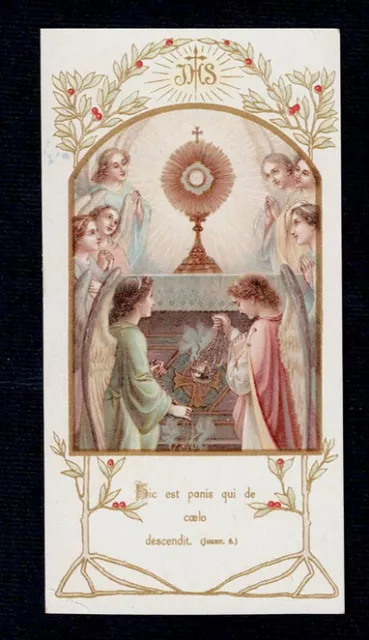 antico santino -holy card image pieuse Heiligenbildchen Ricordo della Comunione