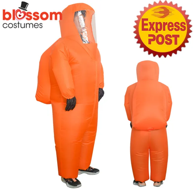K354 Inflatable Hamat Hazard Quarantine Adult Funny Cosplay Costume Halloween