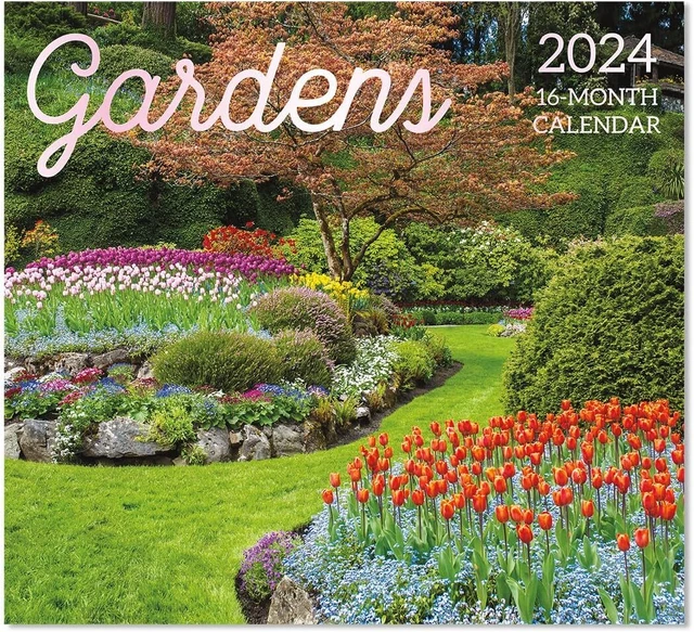 GARDENS 2024 FULL Size Wall Calendar for Planning, Scheduling, and