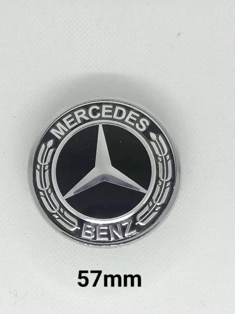 Logo Capot Mercedes AMG NOIR 57mm Emblème CLASSE C E CLK S