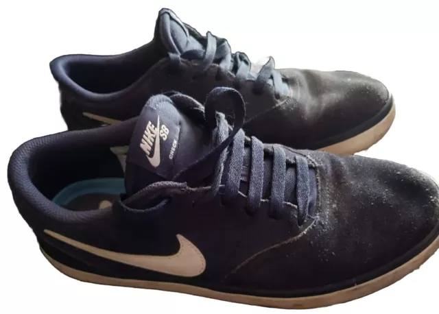 Mens Nike SB Check Navy Blue Suede Trainers / Sneakers Skateboarding UK 7 eur 41