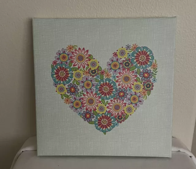 Original Painting Forever In My Heart 12x12 Heart canvas by Judith Rowe