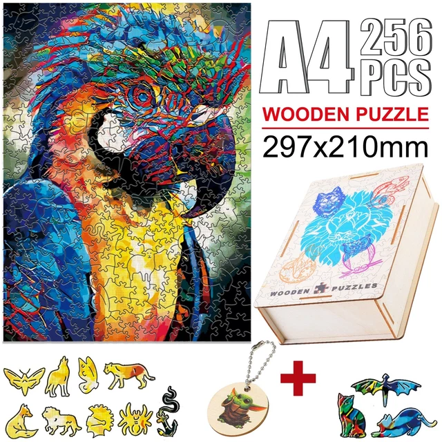 Mysterious Owl Animal Jigsaw Puzzle Games Wooden Elegant Shape Educational Toys