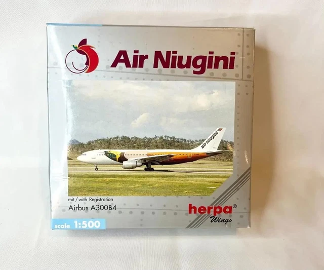 HERPA WINGS AIR Niugini Airbus A300B4 Diecast 1/500 Model