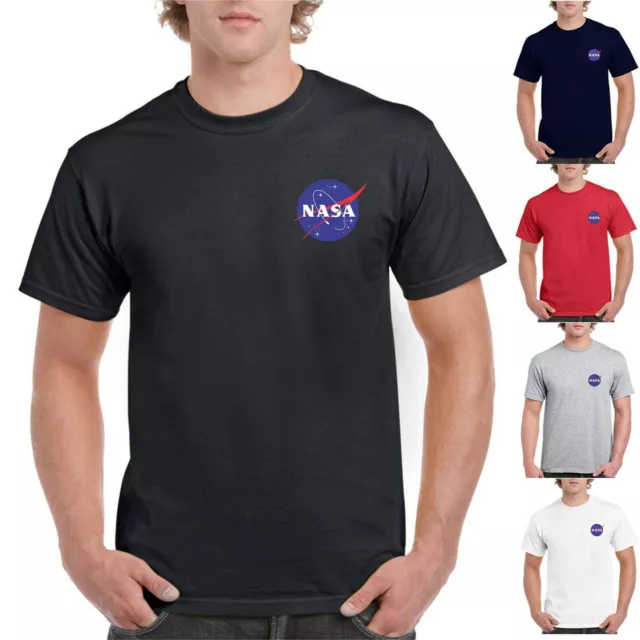 T-Shirt Unisex Uomo Stampa Logo Space Nasa Astronaut Trendy Geek 4 Colori