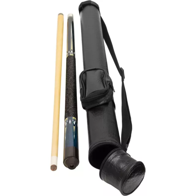 Profi Billard Queue + Köcher Billardqueue Set 146cm Schraubqueue mit Tasche