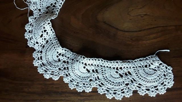 Dentelle Au Crochet Irlandaise Vintage Faite Main - 66 Cm X 7 Cm, Blanc, Coupon Décoratif