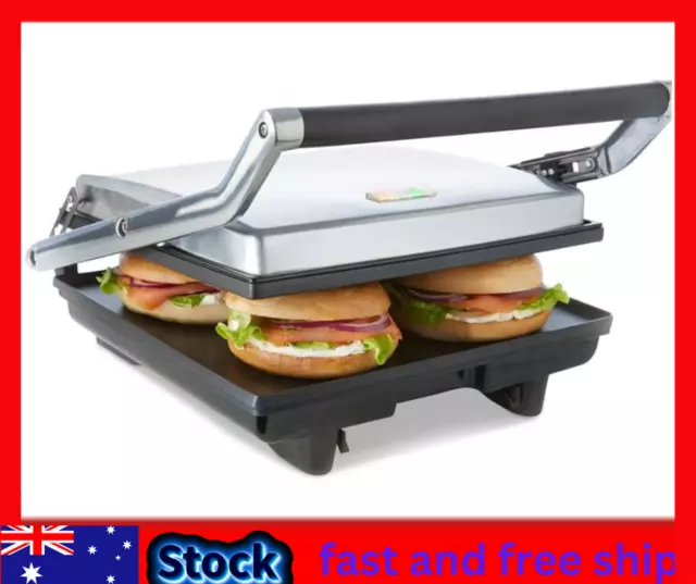 4 Slice Sandwich Maker Press Large Grill Non Stick Electric Jaffle Grill Toaster