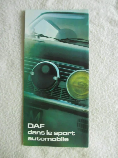 DAF dans le sport automobile REVUE BROCHURE CATALOGUE DEPLIANT 1970 -en français