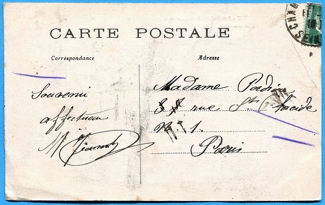 CPA: Joinville le Pont - January 1910 floods - Quai Beaubourg / 1910 2