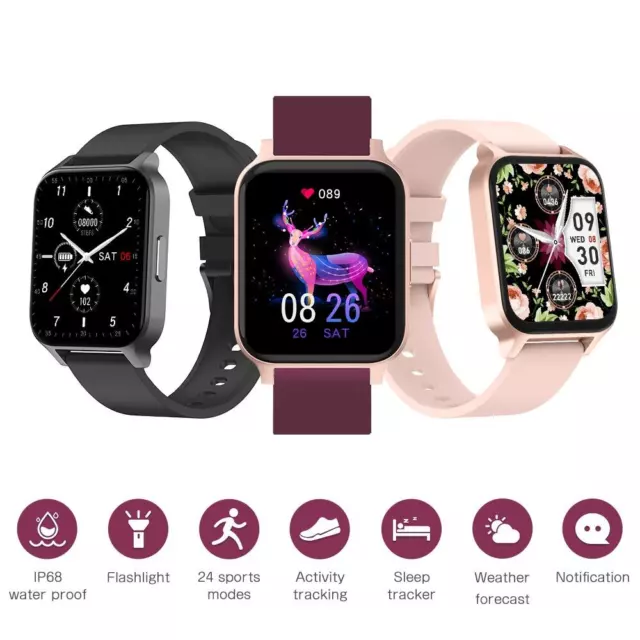 Willful Smartwatch für Damen Herren mit 24 Sportmodi Fitnessuhr für Android iOS