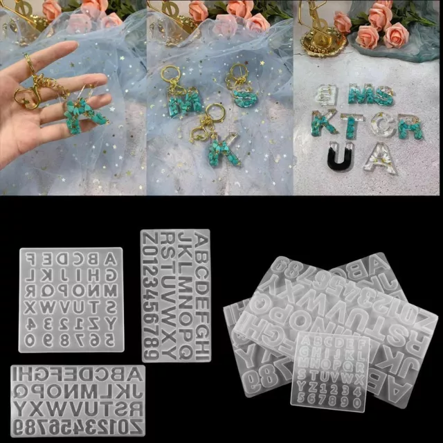 Buchstaben Kristall Epoxy Harz Form Hand Basteln DIY Schmuck Herstellung Zubehör