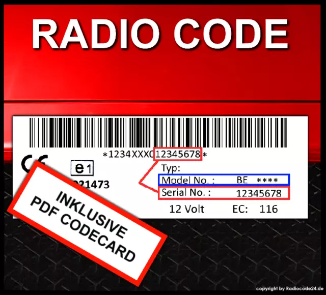 █►Radio Code passend für Becker Grand Prix BE7990 BE7992 BE7993 BE7995 UNLOCK