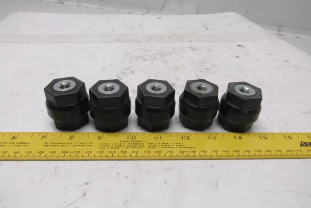 Black Glastic Style Composite Electrical Stand Off Isolator Insulator Lot Of 5